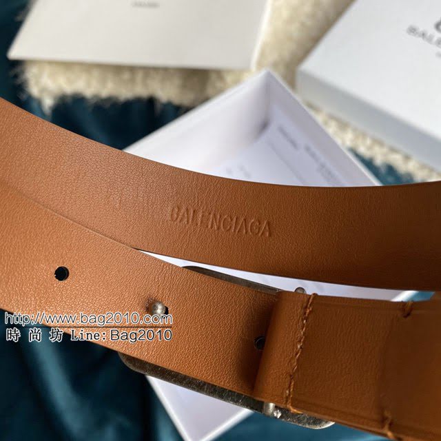 Balenciaga女士皮帶 巴黎世家BB經典logo扣腰帶 巴黎世家小牛皮皮帶  jjp1130
